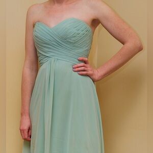 Allure Bridal Strapless Maxi Bridesmaid Dress (size 2)